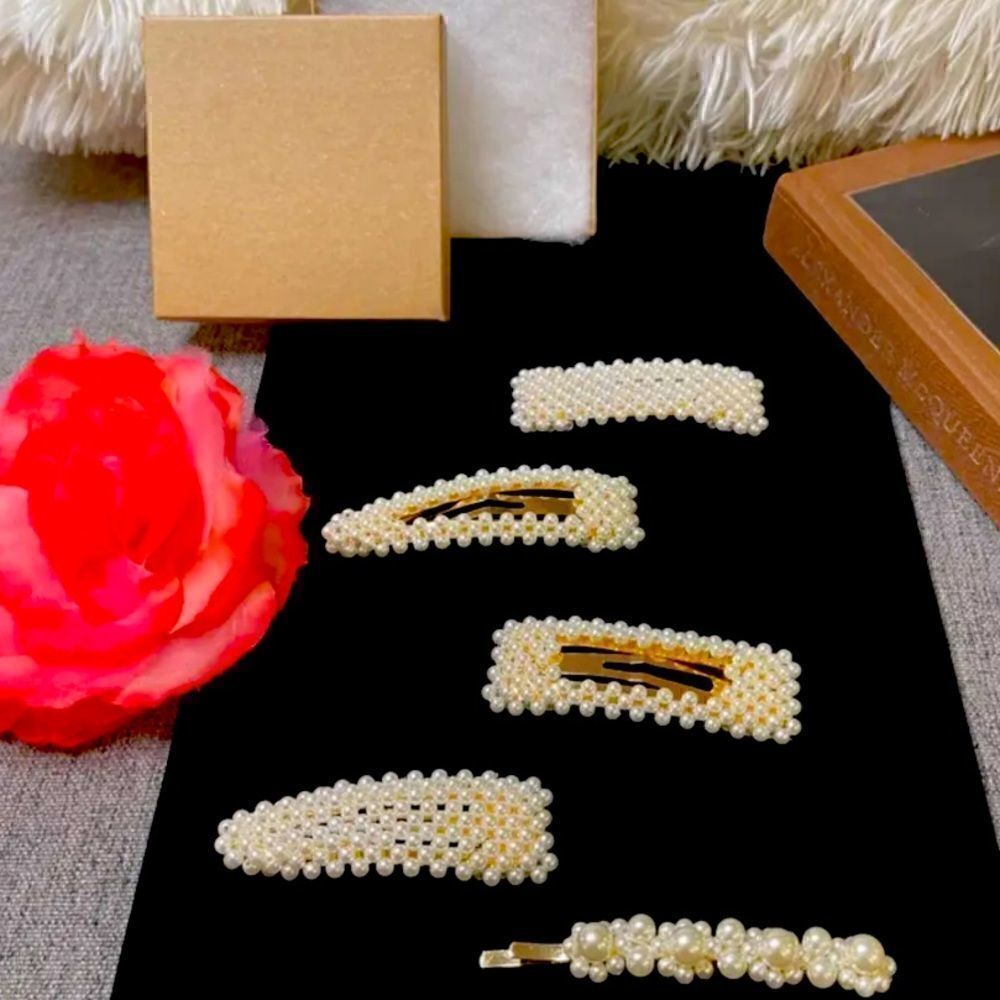 ⭐️New Pearl Metal Geometric Hairpin Accesories
